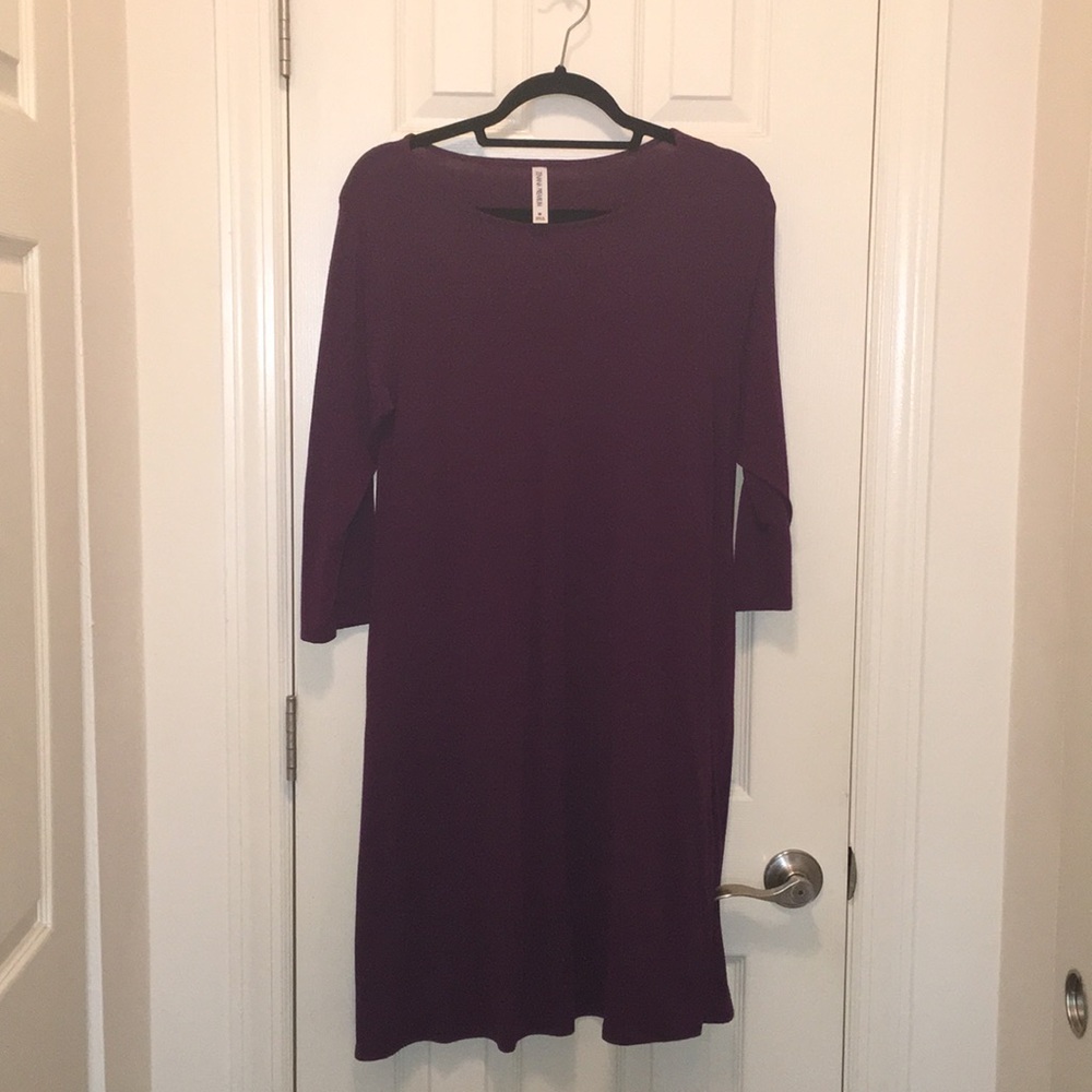 Purple t-shirt dress